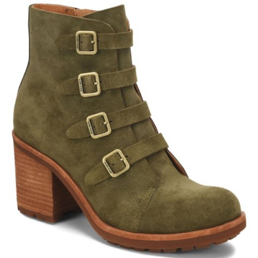 NWT Kork-Ease Green Dee Suede Ankle Boot